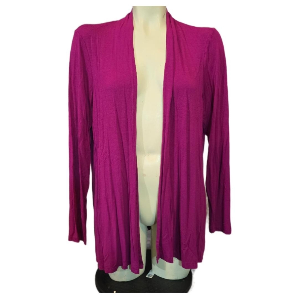 Charter Club Open-Front Fuchsia Cardigan Sweater